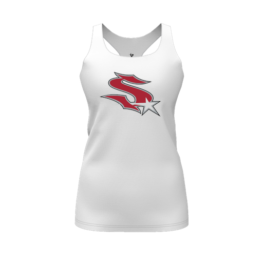 [FT0TRBWH-FYS-LOGO2] Decker Racerback Tank Top (Female Youth S, White, Logo 2)