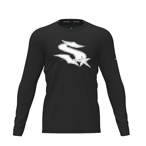 [CUS-DRIF-TEES-PER-CNK-LSL-BLK-YXS-LOGO2] Dri Fit Performance T-Shirt (Youth XS, Black, Logo 2, Long Sleeve)