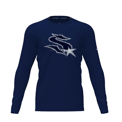 [CUS-DRIF-TEES-PER-CNK-LSL-NVY-YXS-LOGO2] Dri Fit Performance T-Shirt (Youth XS, Navy, Logo 2, Long Sleeve)