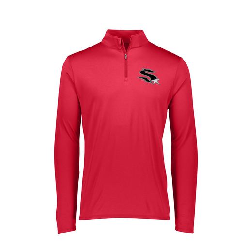 [FTLQFLRD-FAXS-LOGO1] Ladies Flex-Lite 1/4 Zip Shirt (Female Adult XS, Red, Logo 1)