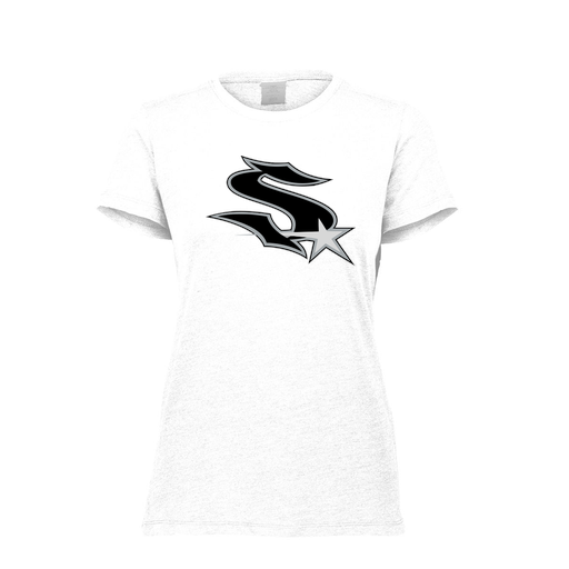 [FTSCUBWH-FAXS-LOGO1] Decker Women's Tri-Blend T-Shirt - Short Sleeve (Female Adult XS, White, Logo 1)