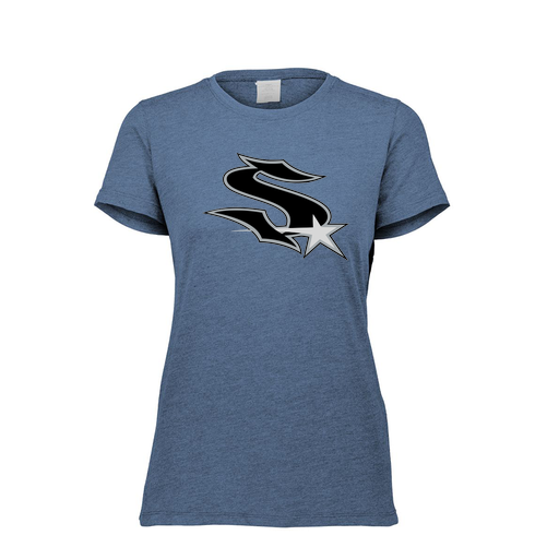 [FTSCUBNV-FAXS-LOGO1] Decker Women's Tri-Blend T-Shirt - Short Sleeve (Female Adult XS, Navy, Logo 1)