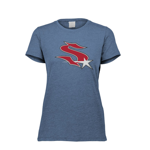 [FTSCUBNV-FAXS-LOGO2] Decker Women's Tri-Blend T-Shirt - Short Sleeve (Female Adult XS, Navy, Logo 2)