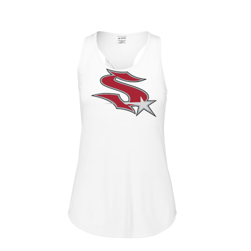 [3078.005.S-LOGO2] Ladies Tri Blend Tank Top (Female Adult S, White, Logo 2)