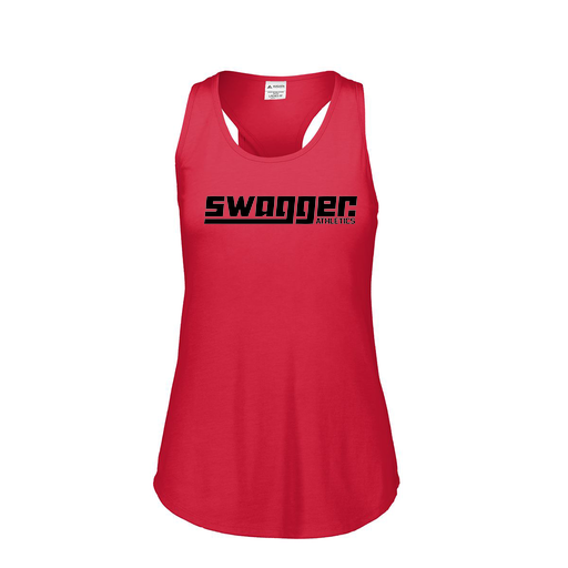 [FT0TUBRD-FAS-LOGO3] Ladies Tri Blend Tank Top (Female Adult S, Red, Logo 3)
