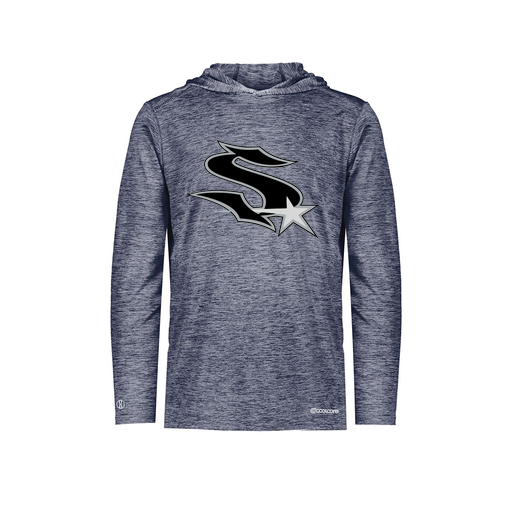 [FOLHCGNV-AS-LOGO1] Decker Men's Charge Hoodie (Adult S, Navy, Logo 1)