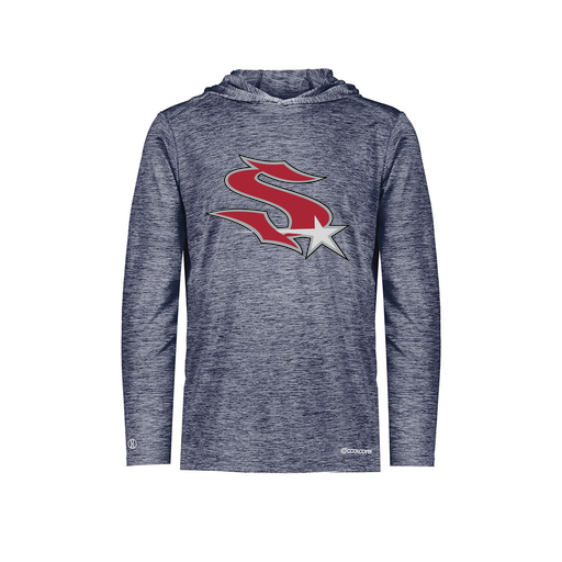 [FOLHCGNV-AS-LOGO2] Decker Men's Charge Hoodie (Adult S, Navy, Logo 2)