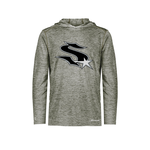 [FOLHCGGY-AS-LOGO1] Decker Men's Charge Hoodie (Adult S, Gray, Logo 1)