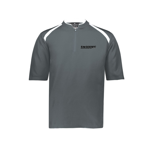 [229681-YS-GRY-LOGO3] Youth Dugout Short Sleeve Pullover (Youth S, Gray, Logo 3)