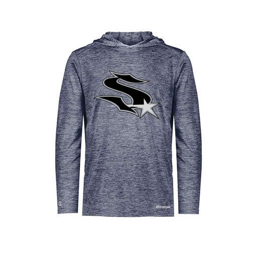 [FOLHCGNV-YS-LOGO1] Youth Charge Hoodie (Youth S, Navy, Logo 1)