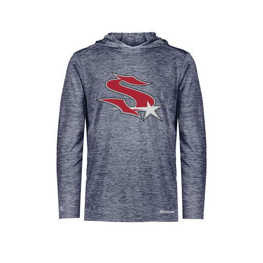 [FOLHCGNV-YS-LOGO2] Decker Youth Charge Hoodie (Youth S, Navy, Logo 2)