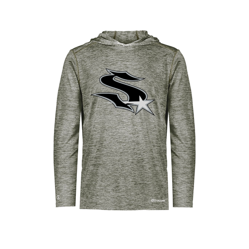 [FOLHCGGY-YS-LOGO1] Decker Youth Charge Hoodie (Youth S, Gray, Logo 1)