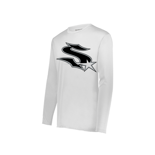 [222822.005.XS-LOGO1] Men's LS Smooth Sport Shirt (Adult XS, White, Logo 1)