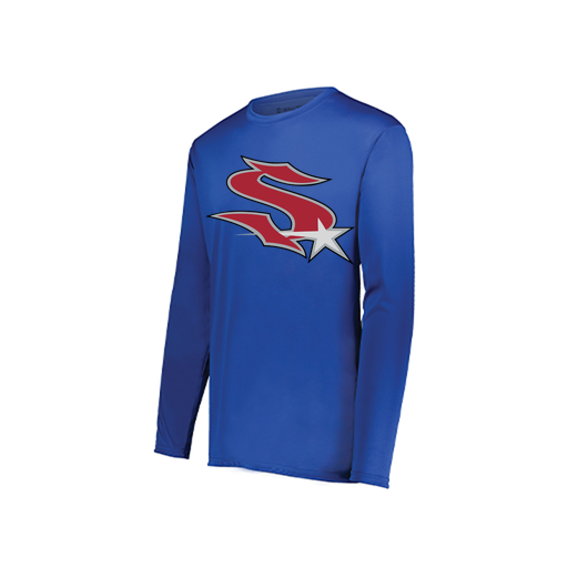 [222822.060.XS-LOGO2] Men's LS Smooth Sport Shirt (Adult XS, Royal, Logo 2)