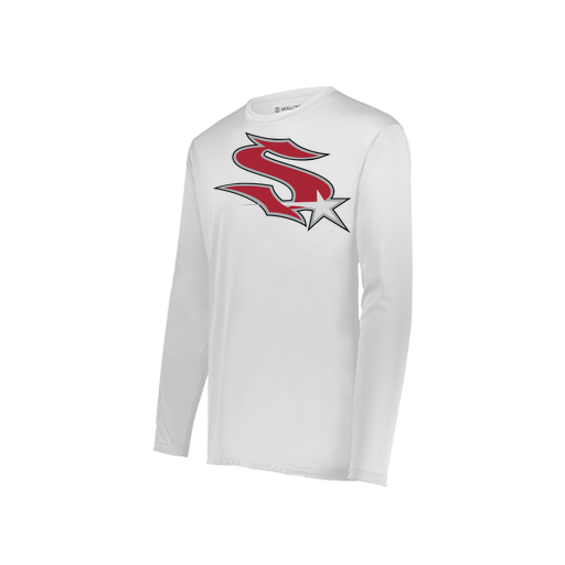 [222823.005.S-LOGO2] Youth LS Smooth Sport Shirt (Youth S, White, Logo 2)