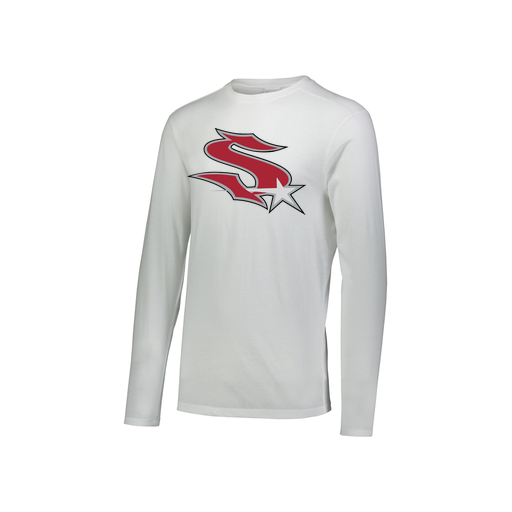 [FTLCUBWH-YS-LOGO2] Decker Youth Tri-Blend T-Shirt - Long Sleeve (Youth S, White, Logo 2)