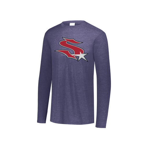 [FTLCUBNV-YS-LOGO2] Youth LS Ultra-blend T-Shirt (Youth S, Navy, Logo 2)