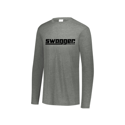 [FTLCUBGY-YS-LOGO3] Decker Youth Tri-Blend T-Shirt - Long Sleeve (Youth S, Gray, Logo 3)