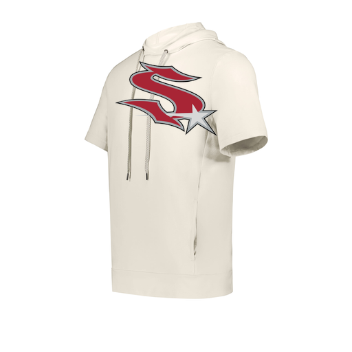 [222605-WHT-YS-LOGO2] YOUTH VENTURA SOFT KNIT SHORT SLEEVE HOODIE (Youth S, White, Logo 2)