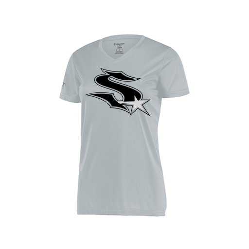 [222820.099.S-LOGO1] Ladies Movement Dri Fit Shirt (Female Adult S, Silver, Logo 1)