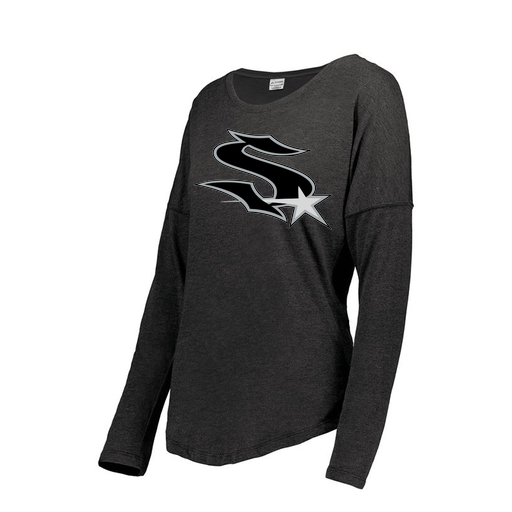 [FTLCUBBK-FAXS-LOGO1] Ladies LS Ultra-blend T-Shirt (Female Adult XS, Black, Logo 1)