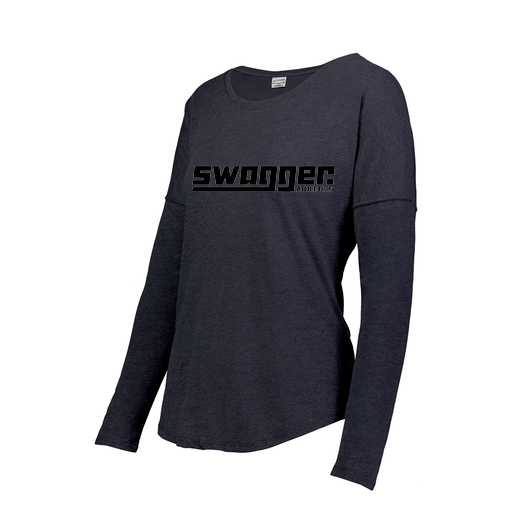 [FTLCUBNV-FAXS-LOGO3] Decker Women's Tri-Blend T-Shirt - Long Sleeve (Female Adult XS, Navy, Logo 3)